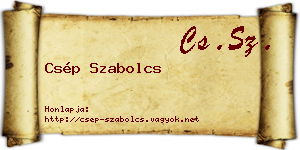 Csép Szabolcs névjegykártya