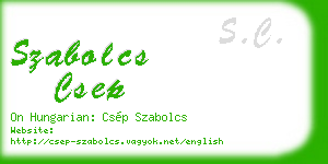 szabolcs csep business card